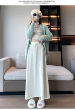 Load image into Gallery viewer, Drawstring tie slimming soft waxy knitted skirt

