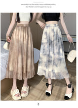 Load image into Gallery viewer, Tie-dye ink printing skirt elastic waist high waist a-line skirt umbrella skirt
