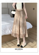 Load image into Gallery viewer, Tie-dye ink printing skirt elastic waist high waist a-line skirt umbrella skirt
