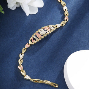 Galvanized Enamel Dripping Geometric Watch Chain Bracelet
