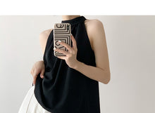 Load image into Gallery viewer, High Quality French Chiffon Shirt Halter Neck Off Shoulder Top
