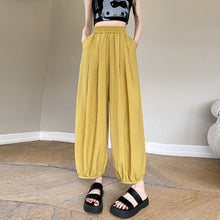 Load image into Gallery viewer, Ice silk lazy casual sunscreen leggings cotton and linen bloomers
