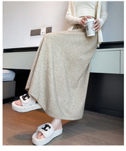 Load image into Gallery viewer, Drawstring tie slimming soft waxy knitted skirt
