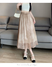 Load image into Gallery viewer, Tie-dye ink printing skirt elastic waist high waist a-line skirt umbrella skirt
