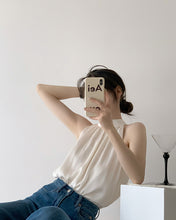 Load image into Gallery viewer, High Quality French Chiffon Shirt Halter Neck Off Shoulder Top

