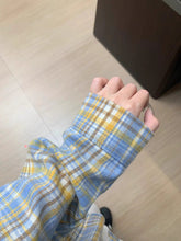 Load image into Gallery viewer, American retro plaid long sleeve loose casual shirt jacket
