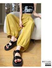 Load image into Gallery viewer, Ice silk lazy casual sunscreen leggings cotton and linen bloomers
