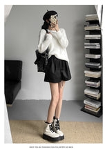 Load image into Gallery viewer, Washed leather A-line strap casual wide-leg shorts
