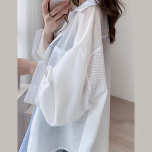 Thin versatile chiffon sun protection shirt