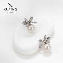 Load image into Gallery viewer, Inlaid Zirconium Retro Pearl Earrings
