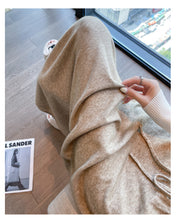 Load image into Gallery viewer, Drawstring tie slimming soft waxy knitted skirt
