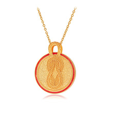 Load image into Gallery viewer, Ancient Gold Round Plate Necklace
