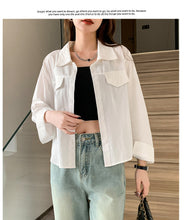 Load image into Gallery viewer, Petite Niche Vintage Versatile Loose Sun Shirt
