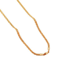 Load image into Gallery viewer, Gold Plated Hollow Square Wheat Chain Necklace
