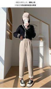 Cashmere granny wool cigarette pants
