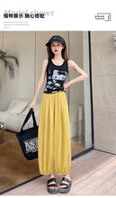 Load image into Gallery viewer, Ice silk lazy casual sunscreen leggings cotton and linen bloomers
