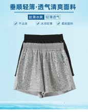 Load image into Gallery viewer, Sequined high-waist slimming loose a-line casual shorts
