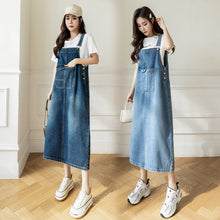 Load image into Gallery viewer, versatile denim suspender skirt
