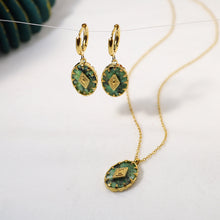 Load image into Gallery viewer, Turquoise Pendant Earrings and Necklace Set

