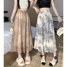 Load image into Gallery viewer, Tie-dye ink printing skirt elastic waist high waist a-line skirt umbrella skirt
