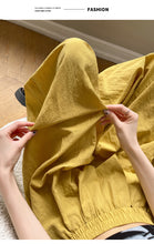 Load image into Gallery viewer, Ice silk lazy casual sunscreen leggings cotton and linen bloomers
