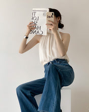 Load image into Gallery viewer, High Quality French Chiffon Shirt Halter Neck Off Shoulder Top
