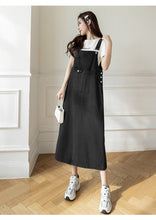Load image into Gallery viewer, versatile denim suspender skirt
