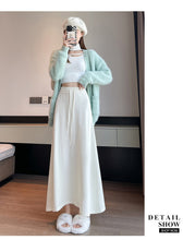 Load image into Gallery viewer, Drawstring tie slimming soft waxy knitted skirt
