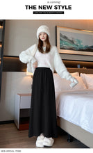 Load image into Gallery viewer, Drawstring tie slimming soft waxy knitted skirt
