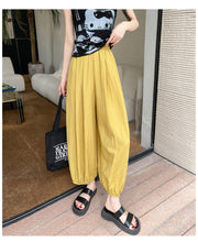 Load image into Gallery viewer, Ice silk lazy casual sunscreen leggings cotton and linen bloomers
