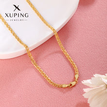 Load image into Gallery viewer, Gold Plated Hollow Square Wheat Chain Necklace
