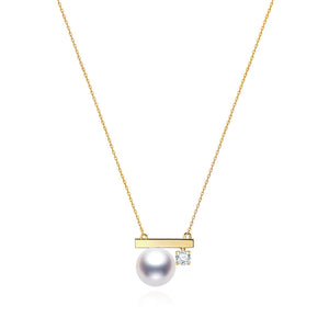 Pearl Gold-Plated Classic Necklace & Earrings Set