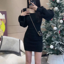 Load image into Gallery viewer, High-end pure lust-style knitted dress for a high-end wealthy daughter
