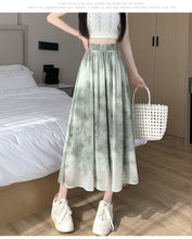 Load image into Gallery viewer, Tie-dye ink printing skirt elastic waist high waist a-line skirt umbrella skirt
