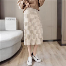 Load image into Gallery viewer, High-waisted knitted straight leg slimming and hip-hugging skirt

