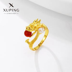 Inlaid Zirconium Men's Dragon Ring