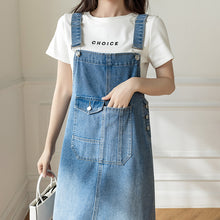 Load image into Gallery viewer, versatile denim suspender skirt
