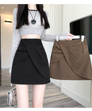 Load image into Gallery viewer, Pleated casual high-waisted hip-covering A-line skirt
