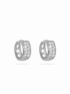 Double Row Inlaid Zircon Earrings