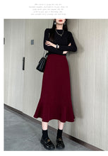 Load image into Gallery viewer, High-waisted fishtail skirt for petite slimming pear-shaped body
