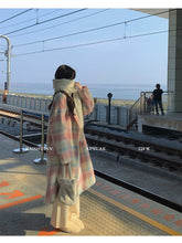 Load image into Gallery viewer, Gentle girly plaid high-end long coat

