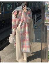 Load image into Gallery viewer, Gentle girly plaid high-end long coat
