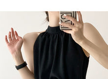 Load image into Gallery viewer, High Quality French Chiffon Shirt Halter Neck Off Shoulder Top
