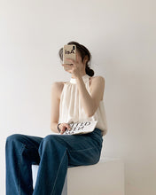 Load image into Gallery viewer, High Quality French Chiffon Shirt Halter Neck Off Shoulder Top
