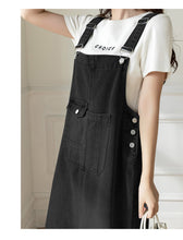 Load image into Gallery viewer, versatile denim suspender skirt
