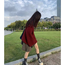 Load image into Gallery viewer, Autumn and winter lazy style retro v-neck sweater jacket

