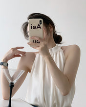 Load image into Gallery viewer, High Quality French Chiffon Shirt Halter Neck Off Shoulder Top
