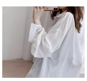 Thin versatile chiffon sun protection shirt