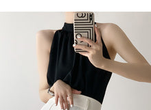 Load image into Gallery viewer, High Quality French Chiffon Shirt Halter Neck Off Shoulder Top
