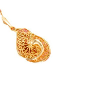 Gold-Plated Peacock Pendant